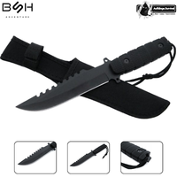 Messer Black Warrior GüRtelmesser Fahrtenmesser Jagdmesser Outdoor Bowie Camping