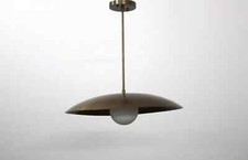 Dazzling Elegance The Raw Brass Dish Pendant Light Chandelier