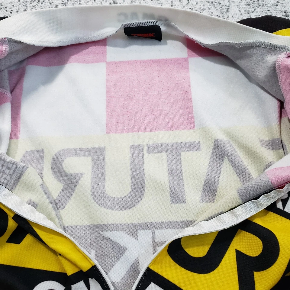 Camiseta Vintage Trek Saturn Cycling Team Tamanho Grande Meio Zíper - Imagem 3 de 4