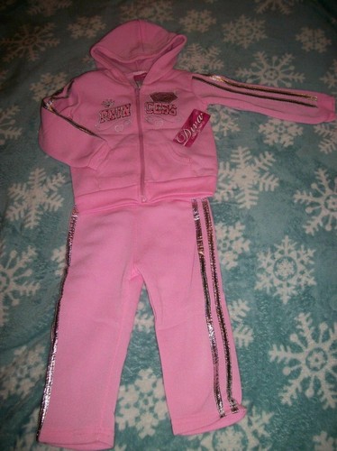 Sweatsuit Hoodie & Pants Outfit Light Pink 2-Piece Set *Princess* Size 24 Months