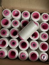 50 Spools Cream Multi Purpose Serger Sewing Threads T27 Quality 6000 YDS / Cone