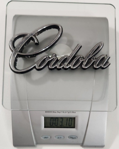 Chrysler Cordoba 1970s OEM Script Emblem 3811450 Adhesive Back VTG Name Plate - Picture 6 of 6