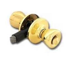 NEW KWIKSET 300M3CP7 SECURITY POLISHED BRASS MOBILE HOME PRIVACY LOCKSET 0594382