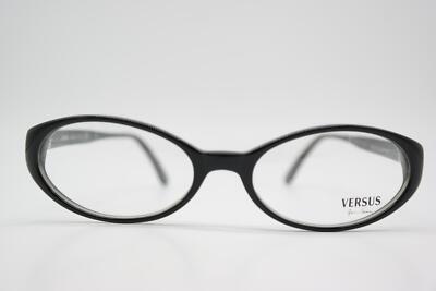 Brille VERSUS VERSACE B72 Schwarz Grau Oval Brillengestell eyeglasses Neu