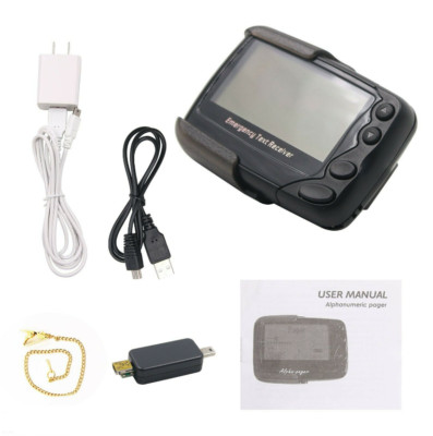 Programmable Alphanumeric Pager Charging POCSAG Pager Emergency Text Receiver
