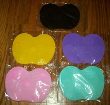 5 Silicon Makeup Brush Cleaning Mats Portable Washing Tool Scrubber with Suction