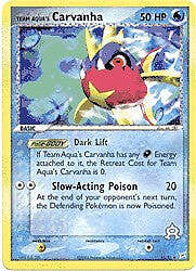 EX Aqua vs Magma 25/95 Carvanha Pokemon Card