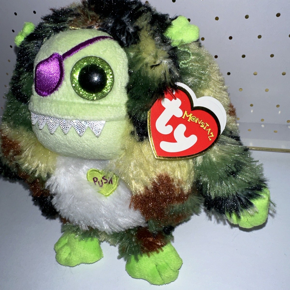 Patch 2013 Ty Beanie Babie 6in Monstaz Happy Monster With Sound