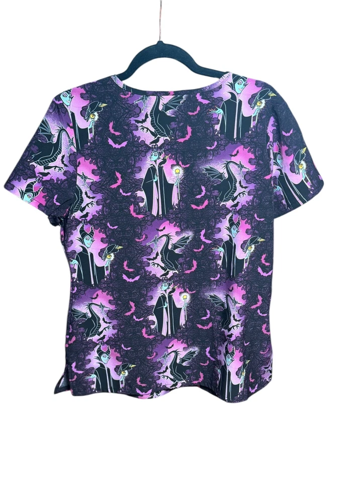Женский медицинский скраб-топ Disney Villains Maleficent размер Small Halloween Spooky - Изображение 2 из 4