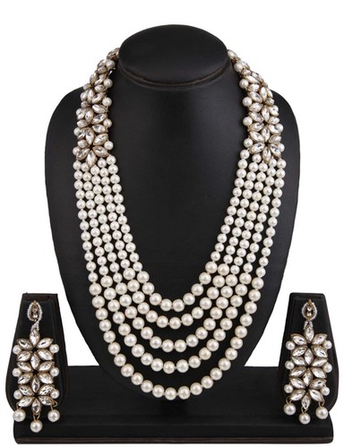 Indian Gold Plated Pearl Necklace 