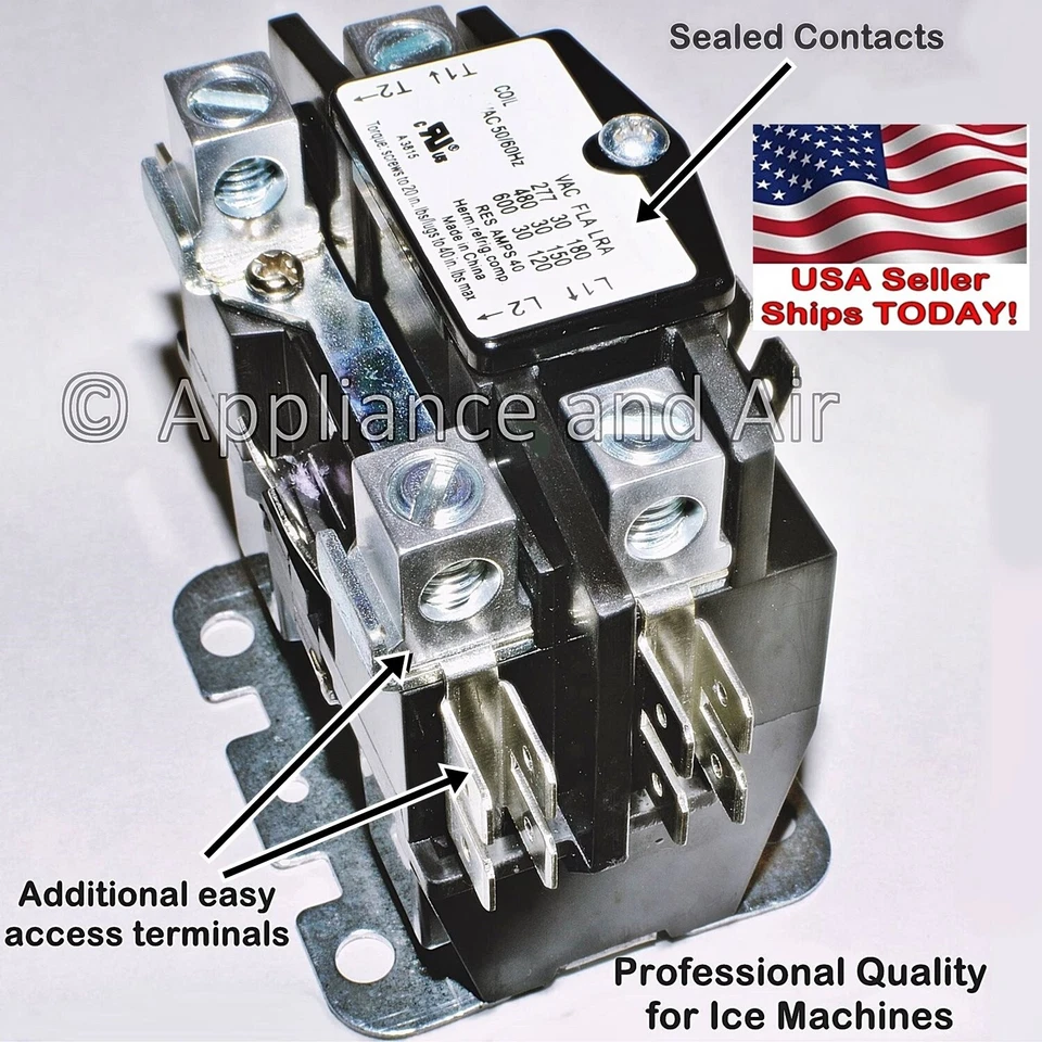SCOTSMAN 12-2469-03 HD Contactor 115V coil, 30A +Hardware - Ships Free TODAY! - Image 3 of 4
