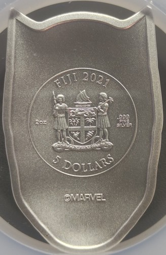2021 FIJI 2 Oz SILVER $5 COIN MARVEL BLACK PANTHER MASK NGC MS69 FIRST RELEASE - Picture 7 of 12