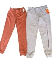 New 2 Wonder Nation Sweatpants Large 10-12 Fleece Straight Light Purple rust