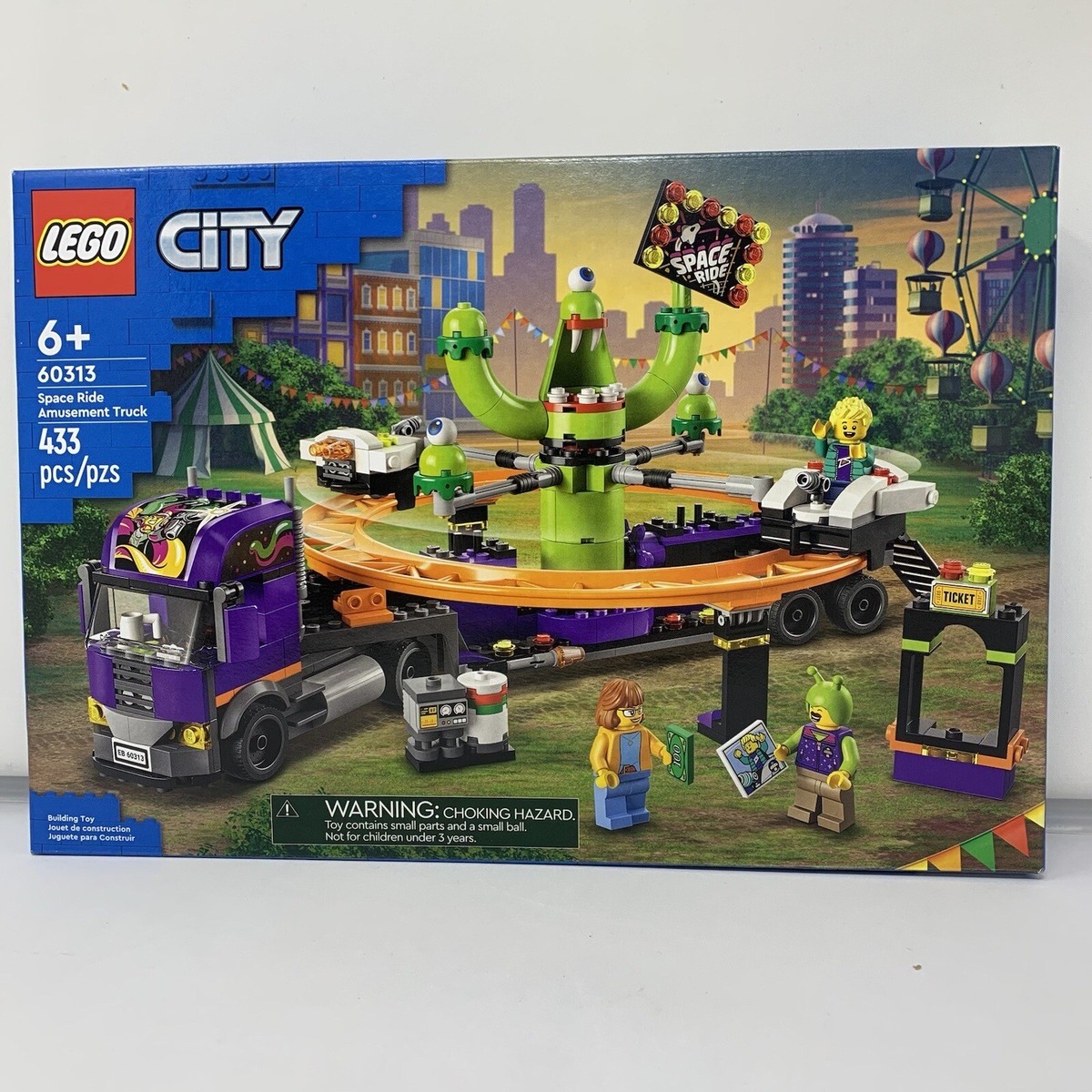 LEGO City Space Ride Amusement Park Truck 60313 Aliens Folding