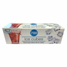 TidyZ 25 Ice Cube Clear Plastic Disposable Freezer Bags - Makes 700 Cubes