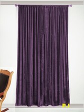 100 Cotton Velvet Curtain-Lined-Blackout Panel-Thick  Soft Fabric- ROD POCKET