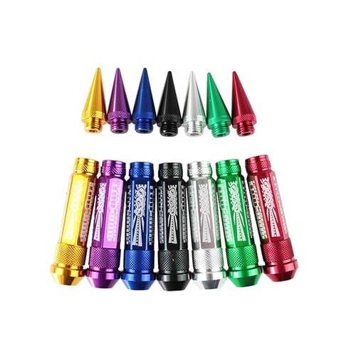20pcs 326Power M12X1.5 Spiked Aluminum 90MM Extended Tuner Wheels Rims Lug Nuts - Picture 4 of 6
