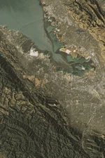 Silicon Valley Satellite View Topographic Map Photo Art Print Poster 12x18