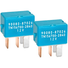90080-87026 90987-02027 12VDC 4PIN AC Relay Pack of 2 - Compatible with Toyota
