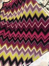 MISSONI X TARGET BLANKET THROW DOUBLE FACE PINK BLACK AND WHITE
