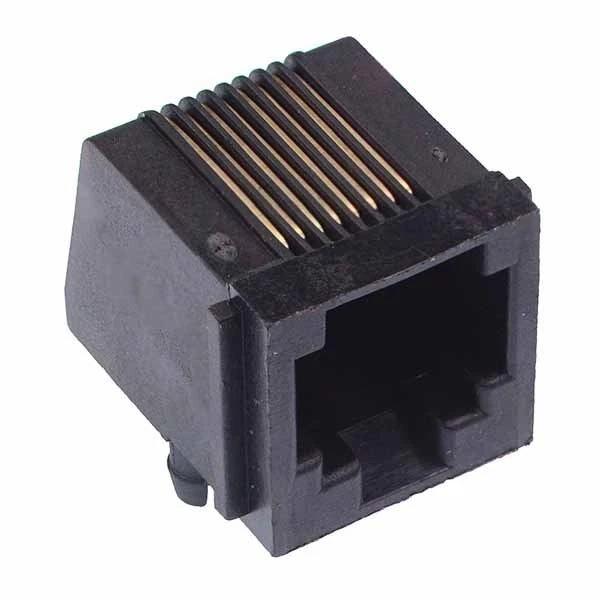 Switch Electronics 8 Pin RJ45 Schwarz 90° Winkel-RJ45-Buchse Lötanschluss - Bild 2 von 2