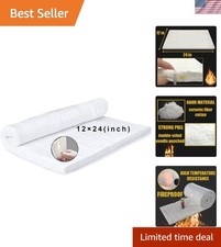 High-Temperature 24"x12" Insulation Blanket - 2400&deg;F Ceramic Fiber Fireproof