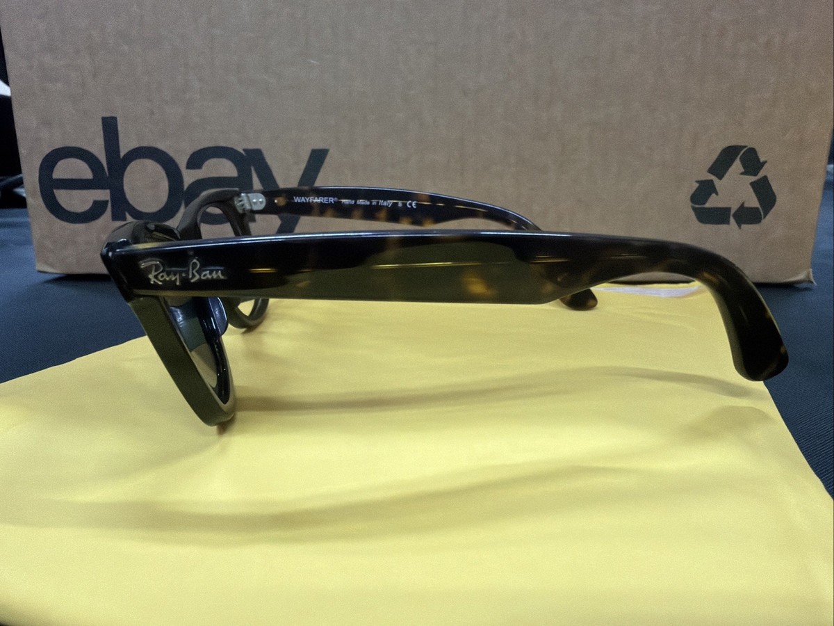 Vintage Ray Ban Wayfarer Sunglasses Frames Handmade In Italy -i1 