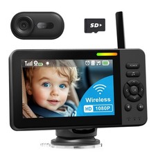 Wireless Baby Car Monitor HD 1080P with Night Vision  360  Rotatable Camera