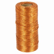 1.5mm Metallic Bakers String, Metallic Bakers Twine, Dark Gold Tone, 55Yards