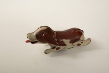 HAJI Japanese Tin Friction Drive Dog R4A/JSF6 4" Tongue Wags Happy Puppy