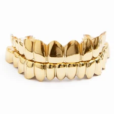 Silicone Gel Grillz Gold Grills for Your Teeth, Gold Teeth Tooth Grillz for M