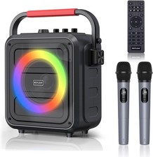 MOYLEAF Karaoke Machine Bluetooth Karaoke Speaker for Adults  Kids K253 - Black