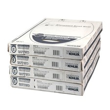 Lot 4 Kohler K-4647-0 Elongated Toilet Seat Stonewood Molded Wood - White