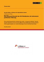 Die Amtsantrittsrede Des Us-PräSidenten Als Instrument Politischer FüHrung (Buch