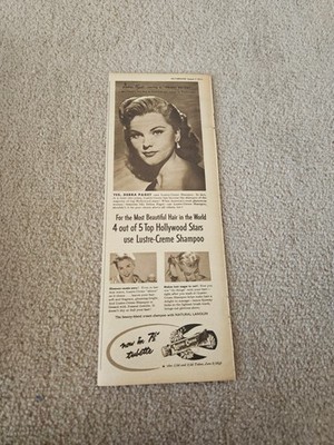 TBOOKL11 MAGAZINE ADVERT 11X4'' LUSINE-CREME SHAMPOO - DEBRA PAGET 