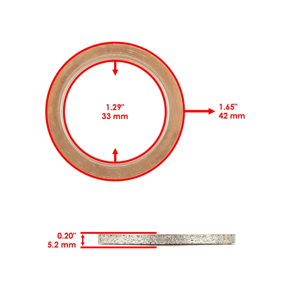 4 Exhaust Muffler Pipe Gaskets for Suzuki GSX1100G GSX1100F Katana 1100 1988-93 - Imagem 2 de 4