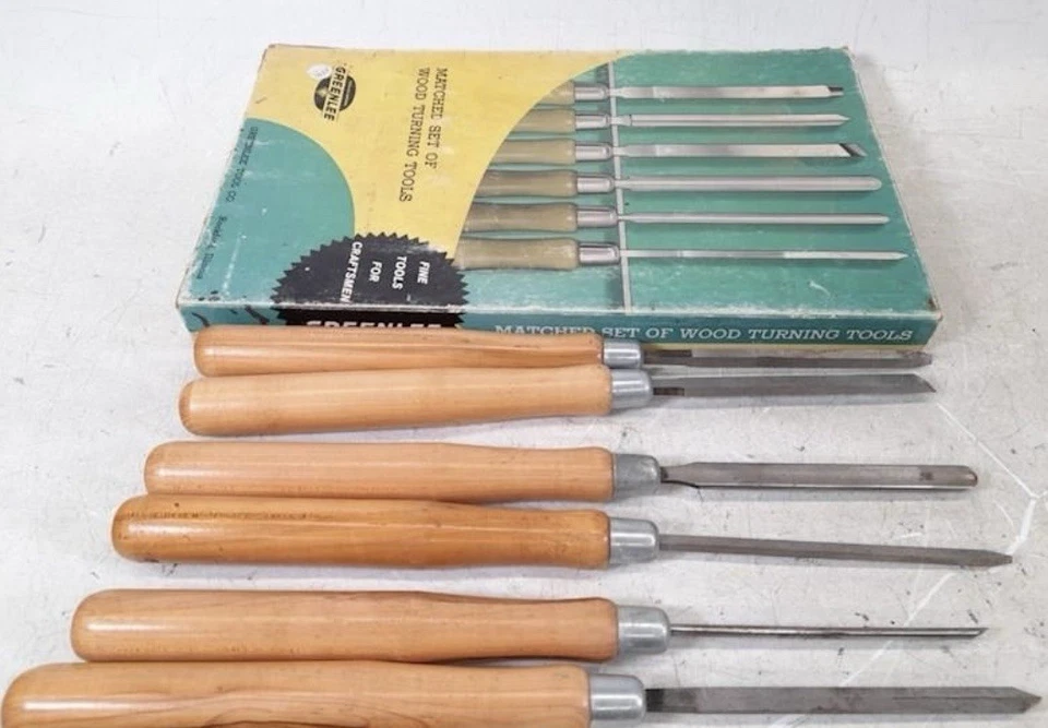Винтажный набор долот Greenlee дерево токарные инструменты набор из 6 - Изображение 2 из 4