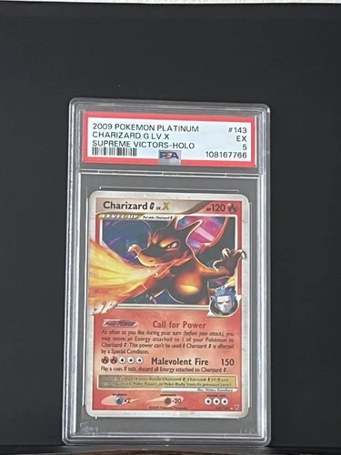 2009 Pokemon Platinum Charizard G. LV.X Supreme Victors-Holo PSA 5 EX