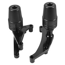 Motorcycle Frame Sliders No Cut Kits Falling Crash Protector Guard black