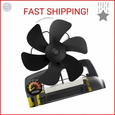JossaColar Wood Stove Fan Compatible for Buddy Heater (with Bracket & Thermomete