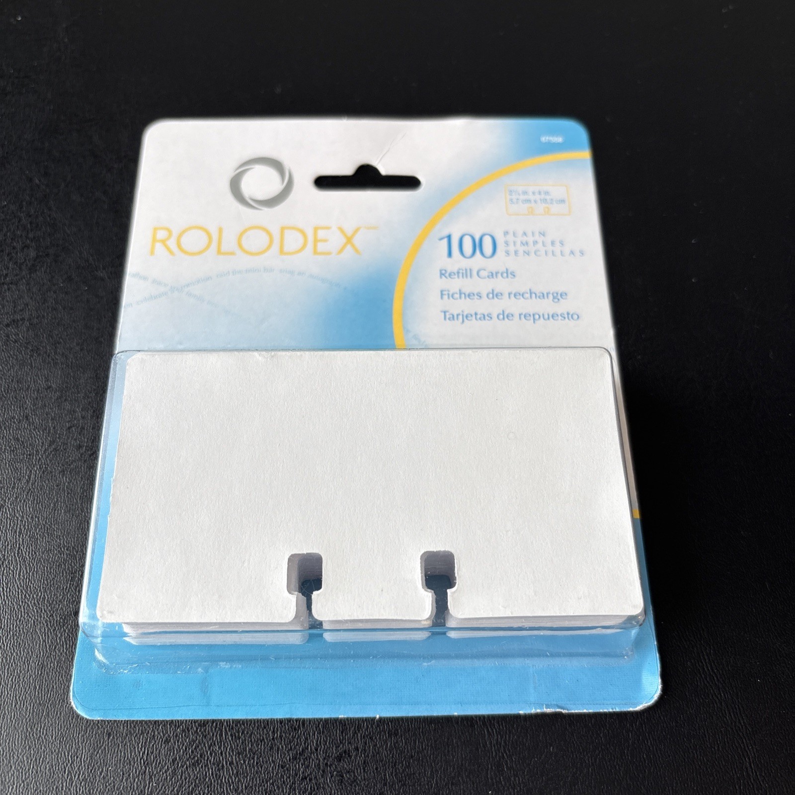 Rolodex White Card Stock Notched Cards 100 Pack Rotary File Refill | eBay