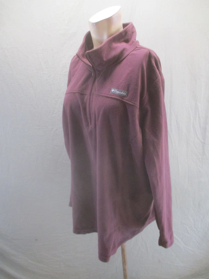 Columbia Size 3X Womens Bordo 1/2 Zip Long Sleeve Logo Activewear Pull Over 187 - Imagem 3 de 4
