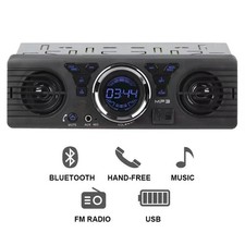 Built-in 2 Speakers Car Radio Bluetooth Handfree FM USB SD AUX Dash Stereo MP3