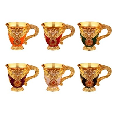Decorative Tea Cup European Metal Wine Drinking Cups Bar Party Decoration