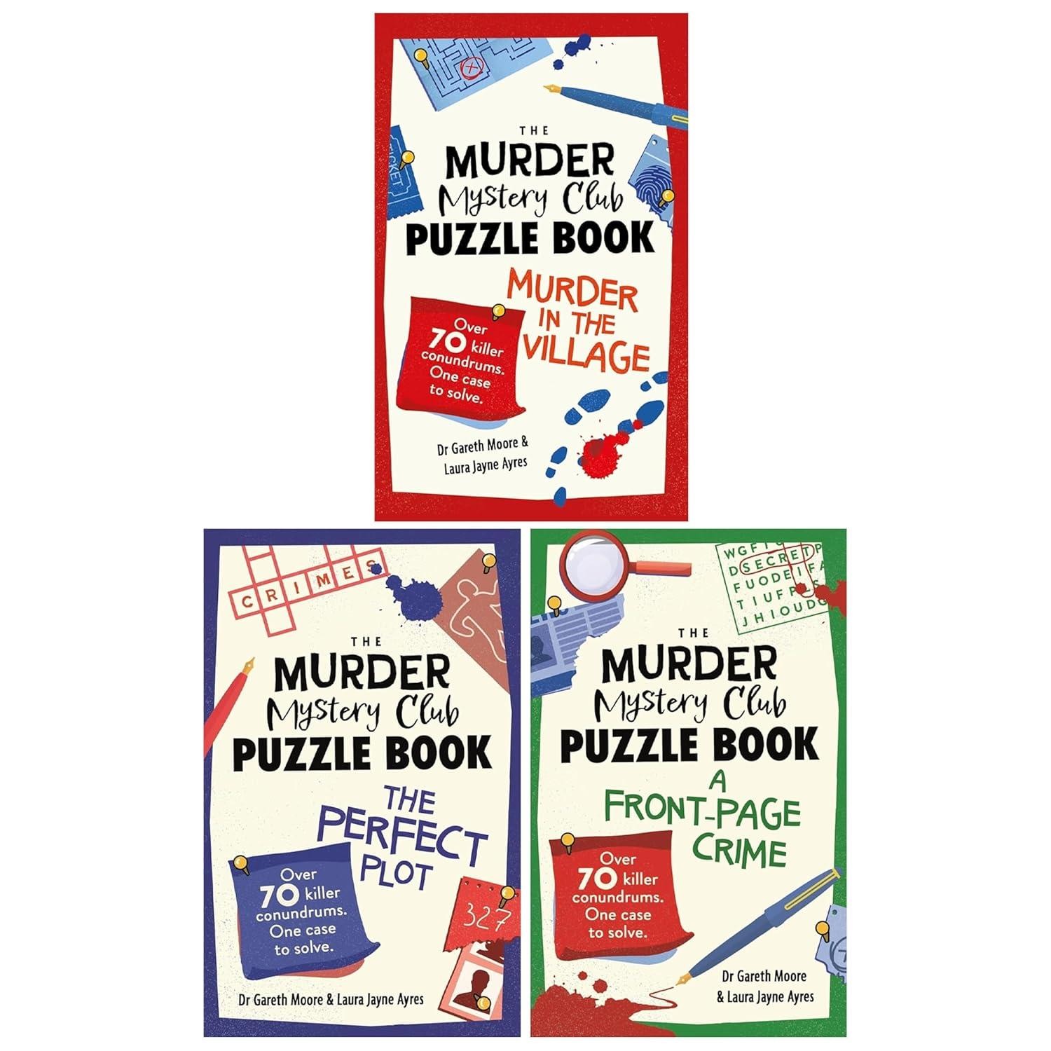 Murder Mystery Club Puzzle Book Series 3 Books Collection Set Murder in Village - Image 4