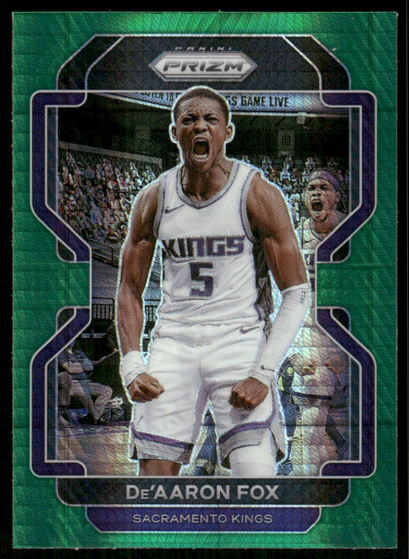 2021-22 Panini Prizm #148 De'Aaron Fox Hyper Green SSP