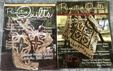Lot of 2 Primitive Quilts  Projects Spring 2014 - 2017 Hooked Rugs Patterns