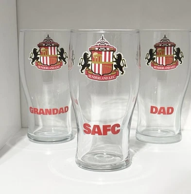 Sunderland AFC Pint Glass Dad, Grandad SAFC