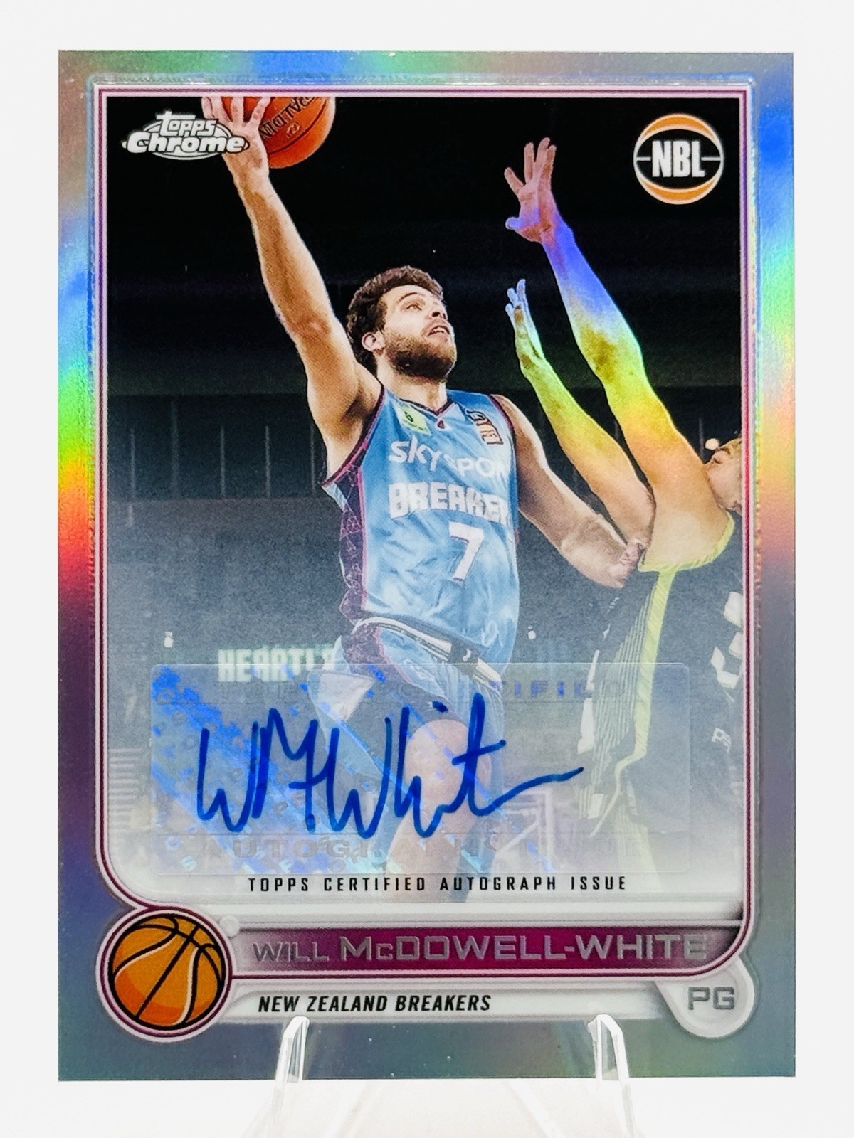 WILL MCDOWELL-WHITE - SP REFRACTOR AUTO #58 - 2022-23 Topps Chrome NBL BREAKERS