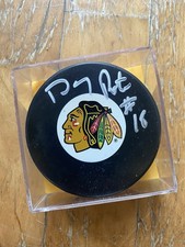 Darcy Rota Autograph Chicago Blackhawks Large Logo Puck